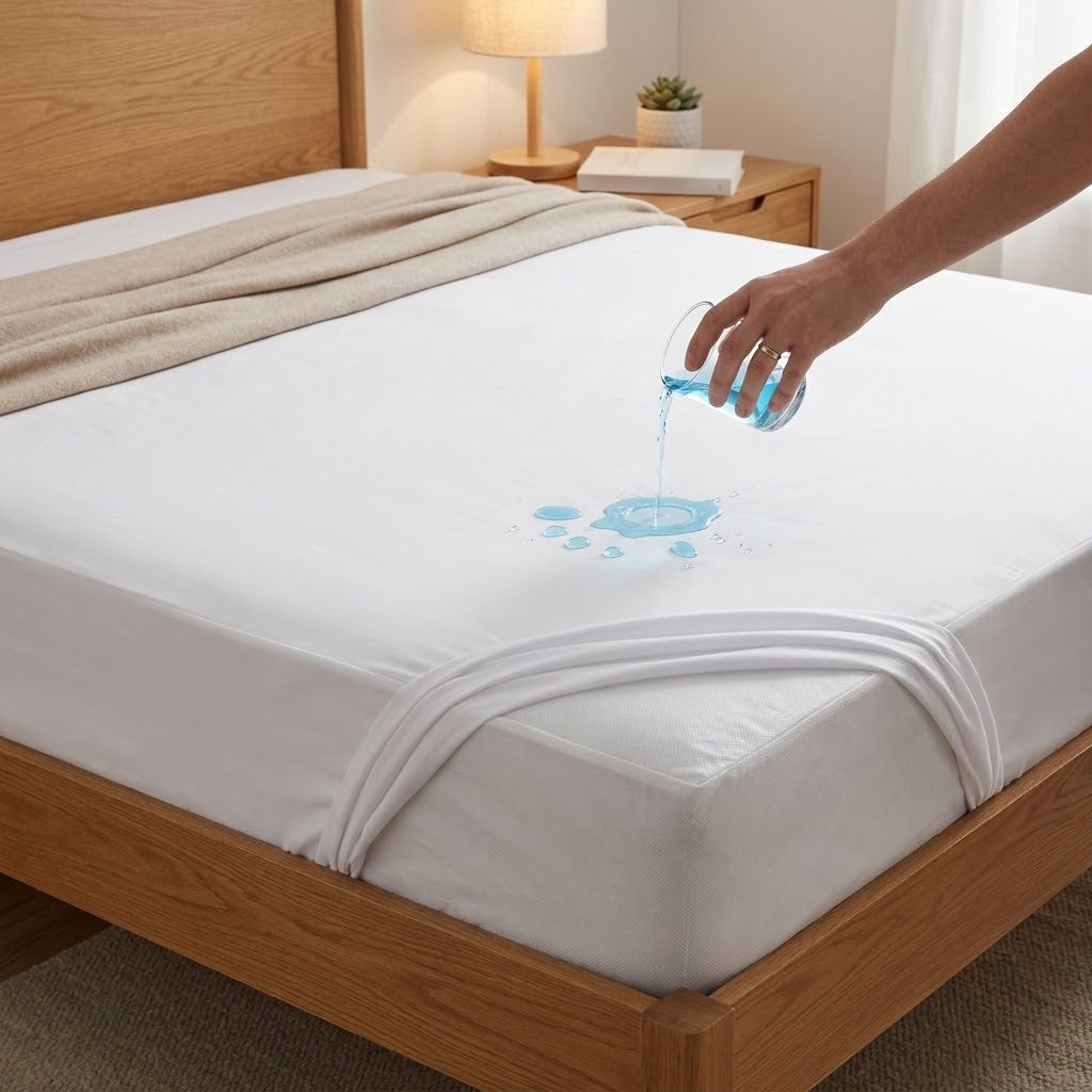 Atmungsaktiver wasserdichter Matratzenschoner aus Baumwollflanell von DORMISETTE mit PET-Membran