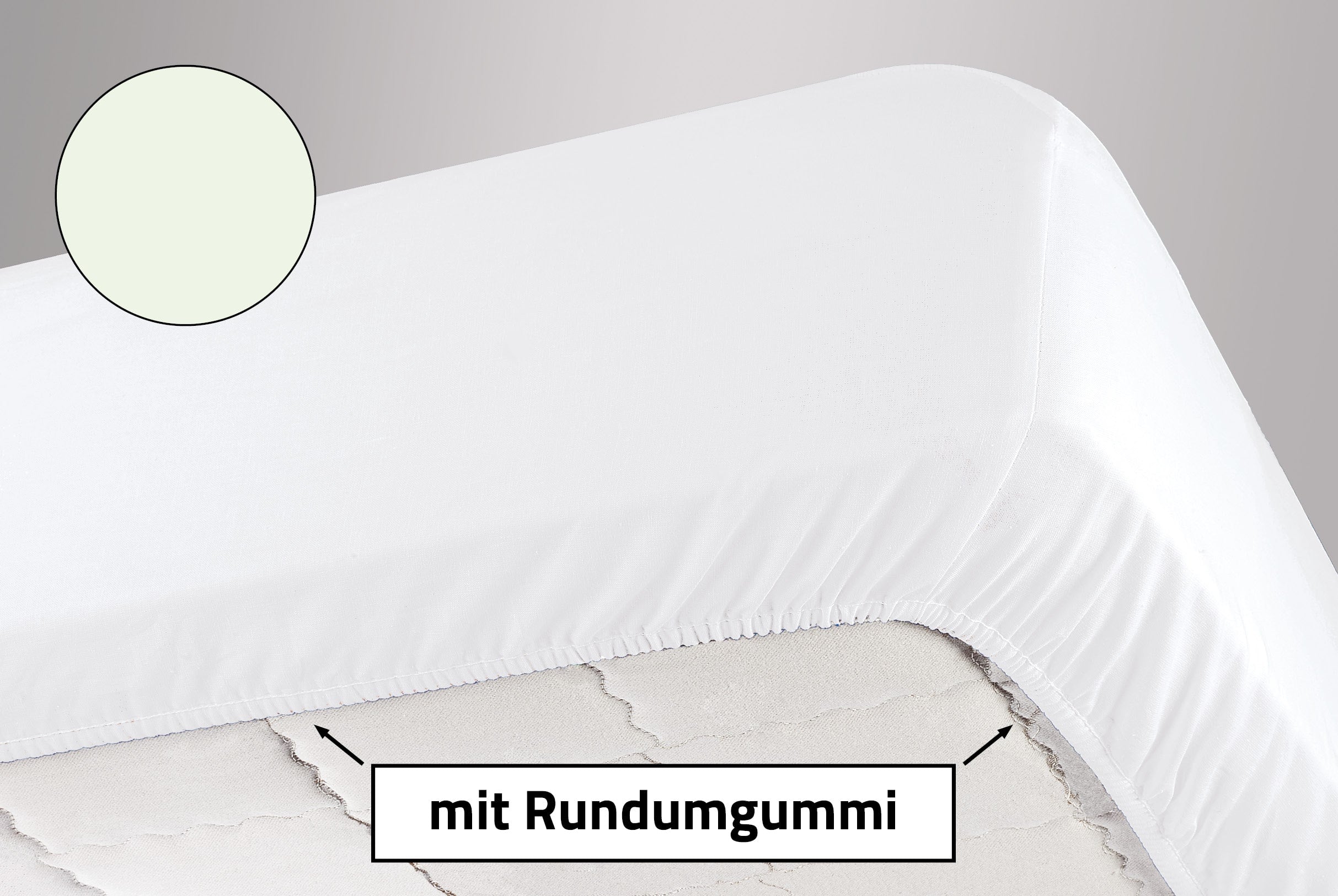 Spannbettlaken Premium aus Baumwolle mint